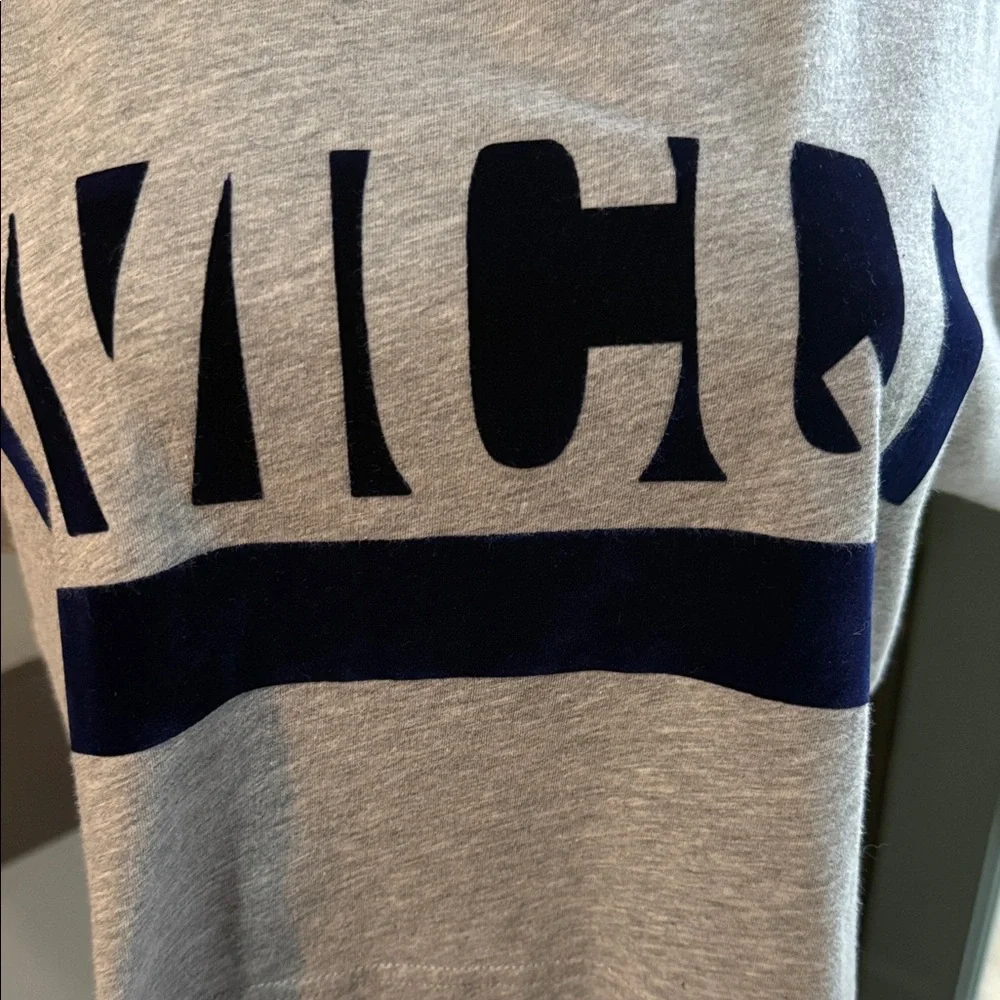 NWOT MCQ By Alexander McQueen Tee w velvet lettering - Picture 2 of 6